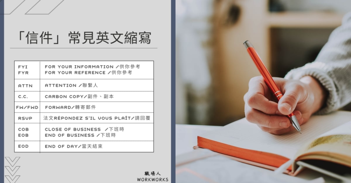 一小時英文縮寫有邊啲?超實用嘅商務英文縮寫!